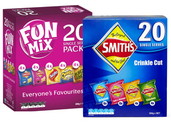 BIG W Smiths 20-pack chip varieties 365g-380g offer