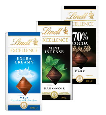 BIG W Lindt excellence blocks 100g offer