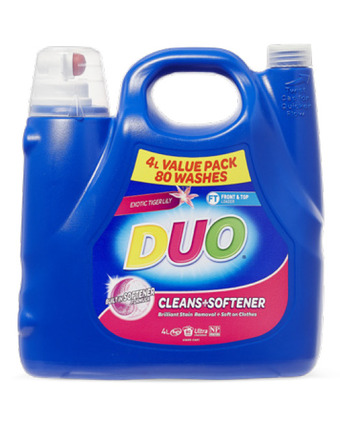 BIG W Duo laundry liquid 4-litre offer