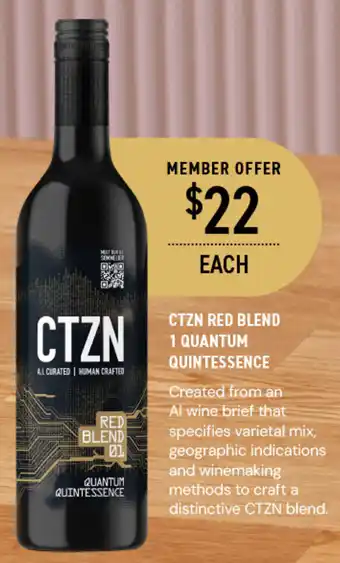 Dan Murphy's CTZN RED BLEND 1 QUANTUM QUINTESSENCE offer