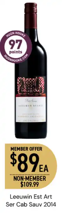 Leeuwin Est Art Ser Cab Sauv 2014