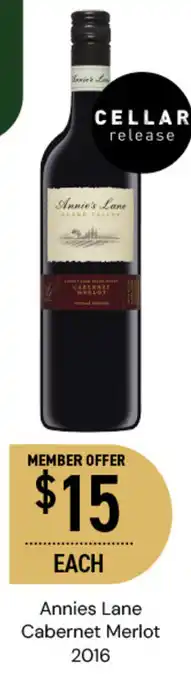Dan Murphy's Annies Lane Cabernet Merlot 2016 offer