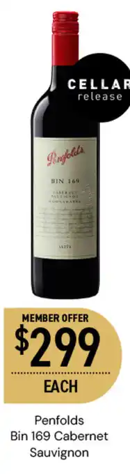 Dan Murphy's Penfolds Bin 169 Cabernet Sauvignon offer