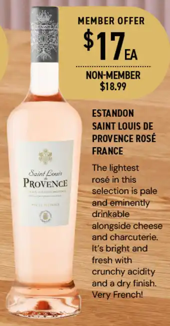 Dan Murphy's ESTANDON SAINT LOUIS DE PROVENCE ROSÉ FRANCE offer