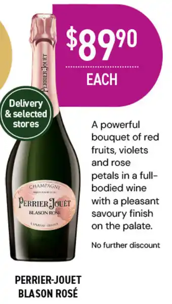 Dan Murphy's PERRIER-JOUET BLASON ROSÉ offer