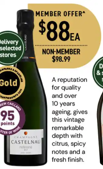 Dan Murphy's CASTELNAU CHAMPAGNE BRUT VINTAGE offer