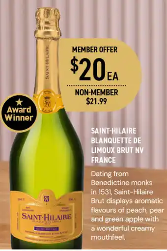 Dan Murphy's SAINT-HILAIRE BLANQUETTE DE LIMOUX BRUT NV FRANCE offer