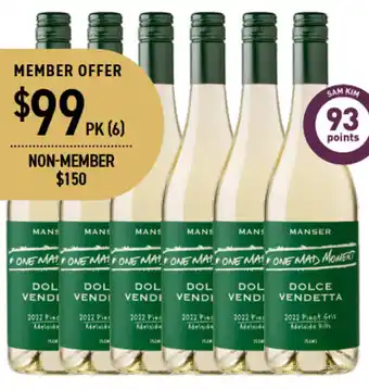 Dan Murphy's ADELAIDE HILLS ONE MAD MOMENT DOLCE VENDETTA PINOT GRIS 2022 offer