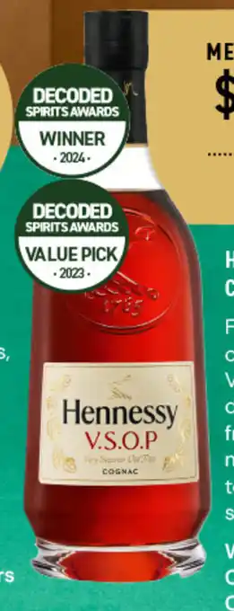 Dan Murphy's HENNESSY VSOP COGNAC 700ML offer