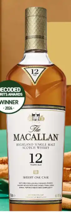 Dan Murphy's THE MACALLAN 12 YEAR OLD SHERRY CASK SINGLE MALT SCOTCH WHISKY 700ML offer