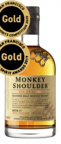 Monkey Shoulder Blended Malt Scotch Whisky 700mL
