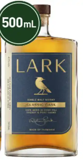 Dan Murphy's Lark Classic Cask Single Malt Australian Whisky 500mL offer