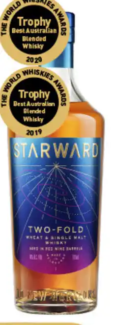 Dan Murphy's Starward Two- Fold Double Grain Australian Whisky 700mL offer