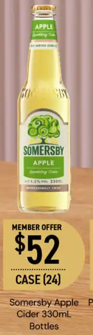 Dan Murphy's Somersby Apple Cider 330mL Bottles offer
