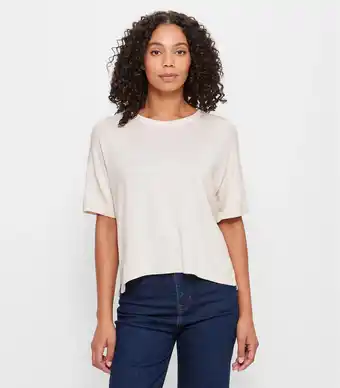 Target Knitted Boxy T-Shirt - Oatmeal marle offer