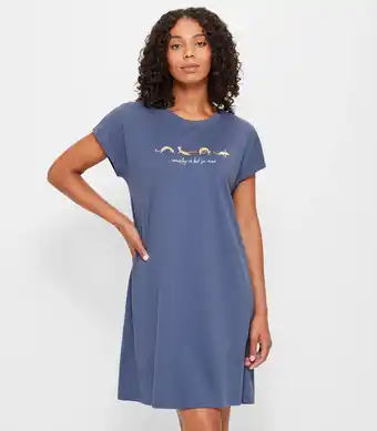 Target Print Sleep T-Shirt Nightie - Navy Yoga Cats offer