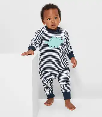 Target Baby Organic Cotton Pyjama Set - Striped Dinosaur offer