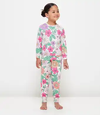 Target Family Matching Girls Junior Cosy Floral Knit Pyjama Set offer