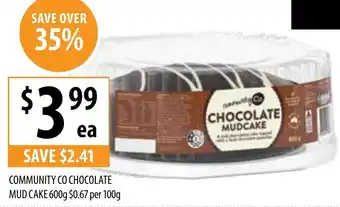 Supabarn COMMUNITY CO CHOCOLATE MUD CAKE 600g offer