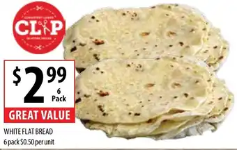 Supabarn WHITE FLAT BREAD 6 pack offer