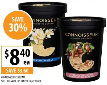 CONNOISSEUR ICE CREAM SELECTED VARIETIES 1 litre