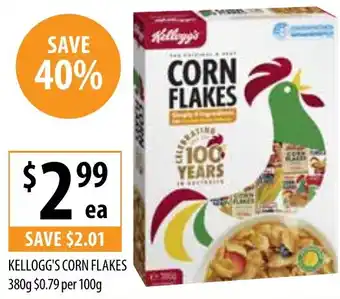 Supabarn KELLOGG'S CORN FLAKES 380g offer