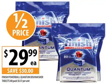 Supabarn FINISH POWERBALL QUANTUM DISHWASHER TABLETS 80 pack offer