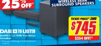 The Good Guys Bar800 5.1.2 720W True Atmos Soundbar offer