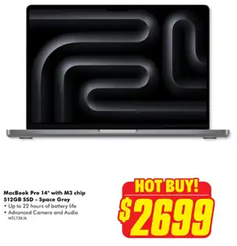 The Good Guys MacBook Pro 14" with M3 chip 512GB SSD - Space Grey offer