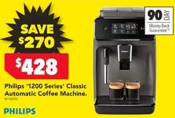 Harvey Norman Philips 1200 Series' Classic Automatic Coffee Machine offer