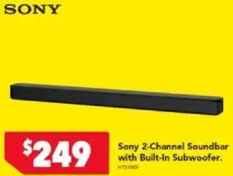 Harvey Norman Sony 2-Channel Soundbar with Built-In Subwoofer offer