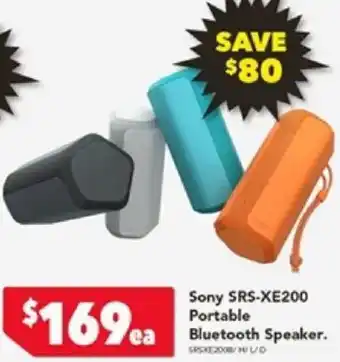 Harvey Norman Sony SRS-XE200 Portable Bluetooth Speaker. offer