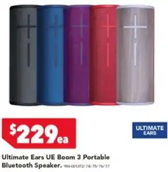 Harvey Norman Ultimate Ears UE Boom 3 Portable Bluetooth Speaker offer