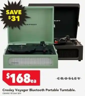 Crosley Voyager Bluetooth Portable Turntable