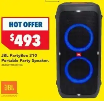 Harvey Norman JBL PartyBox 310 Portable Party Speaker offer