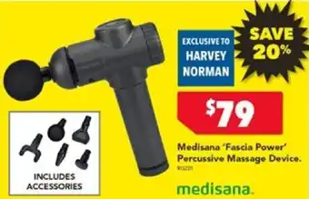 Harvey Norman Medisana 'Fascia Power Percussive Massage Device. offer