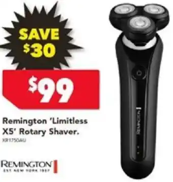 Harvey Norman Remington 'Limitless X5' Rotary Shaver offer