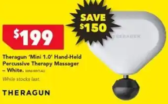 Harvey Norman Theragun 'Mini 1.0' Hand-Held Percussive Therapy Massager offer