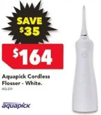 Harvey Norman Aquapick Cordless Flosser - White. offer