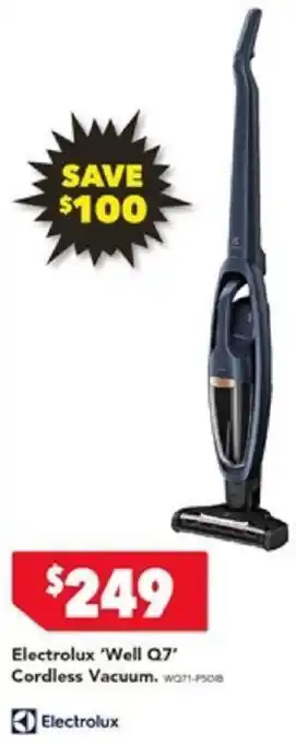 Harvey Norman Electrolux 'Well Q7' Cordless Vacuum offer