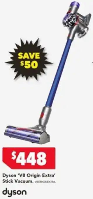 Harvey Norman Dyson 'V8 Origin Extra' Stick Vacuum offer