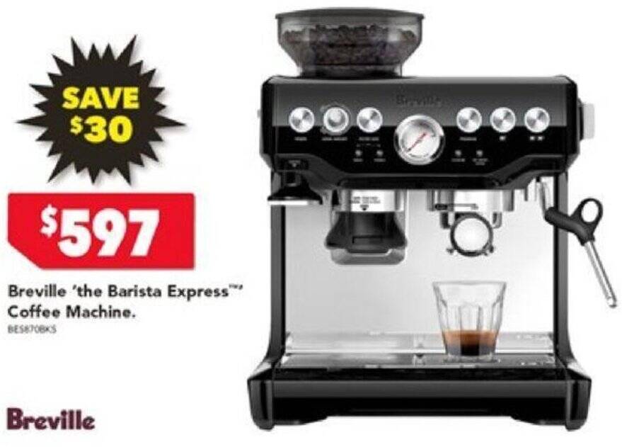 Breville 'the Barista Express Coffee Machine. offer at Harvey Norman