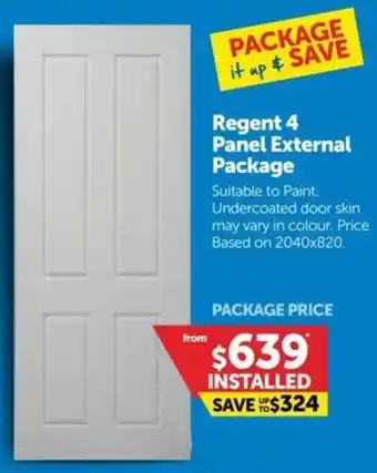 Regent 4 Panel External Package