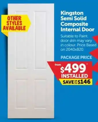Doors Plus Kingston Semi Solid Composite Internal Door offer