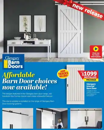 Doors Plus Glengary Internal Barn Door offer