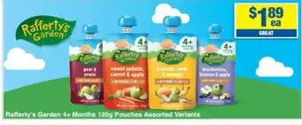 My Chemist Rafferty's Garden 4+ Months 120g Pouches Assorted Variants offer