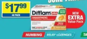 My Chemist Difflam Plus Anaesthetic Sugar Free Honey Lemon 48 Lozenges offer