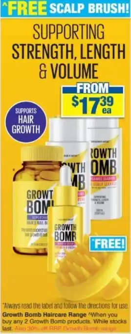My Chemist Growth Bomb Haircare Range offer