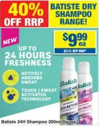 My Chemist Batiste 24H Shampoo 200ml Range offer