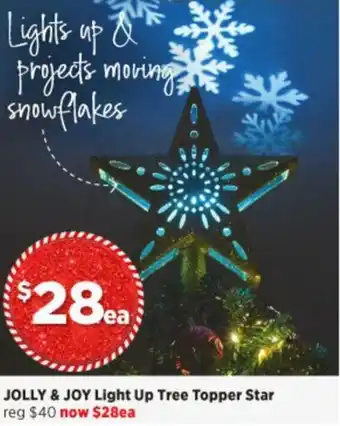 Spotlight Jolly & Joy Light Up Topper Star offer
